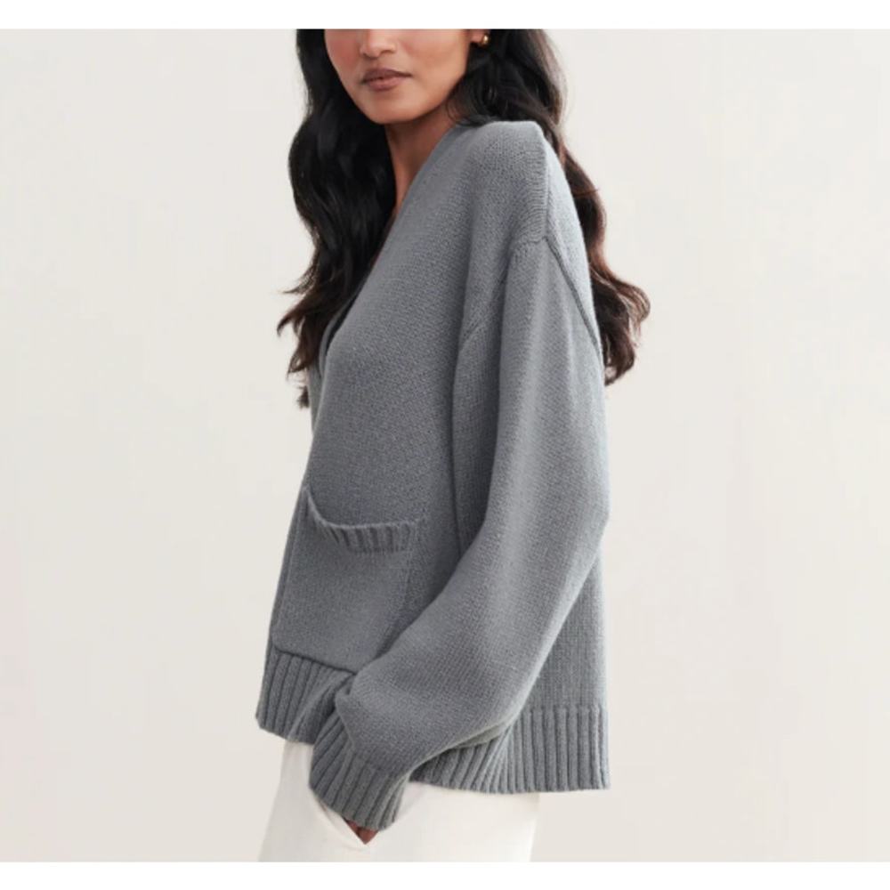 Jenni Kayne Gray Cardigan Sweater - Picture 2 of 13
